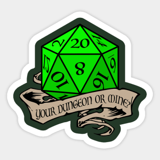 Green D20 Sticker